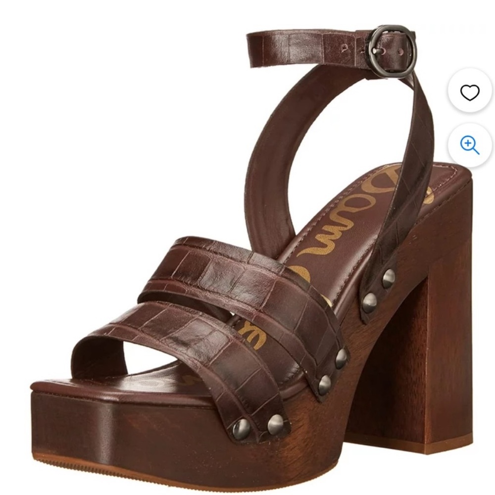 NWOT Sam Edelman Platform Wood Boho Heels